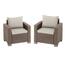 Set de scaune de grădină Keter California 83 x 68 x 72 cm, 2 bucăți, cappuccino
