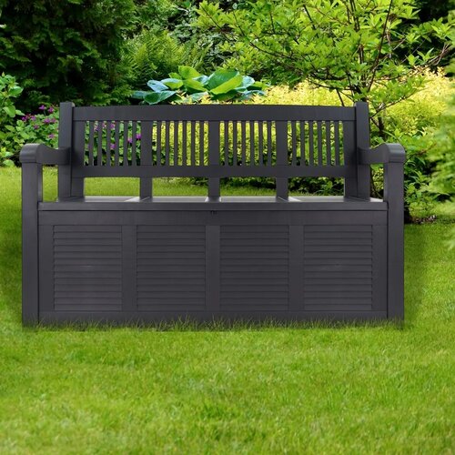 Gartenbank mit Stauraum Salzburg, 130 x 60 x 85 cm, 280 Liter