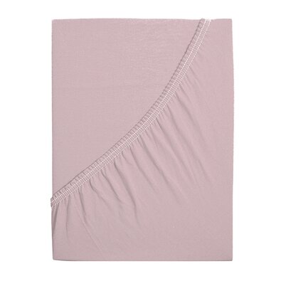 Cearșaf de pat 4Home jersey Ideal roz deschis, 100 x 200 cm