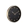 Karlsson 5971BK design ceas de perete negru, diametru 35 cm