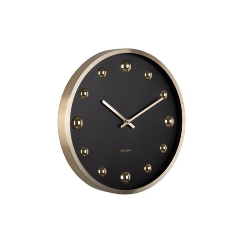 Karlsson 5971BK dizájner falióra, fekete, átmérő:35 cm