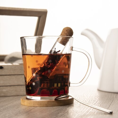 Orion Stekleni vrč z infuzerom DOMKY, 420 ml