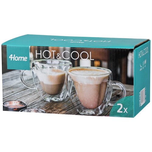 4Home Termo sklenice Big Heart Hot&Cool 250 ml, 2 ks