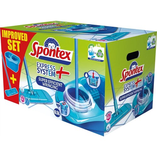 Sistem Spontex Express + ploščati mop + vedro