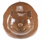 Keramik Dekoration Katze, 18 x 13 x 12 cm, Braun