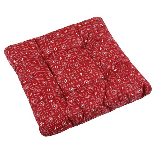 Pernă de scaun  Adela pătrat roșu, 40 x 40 cm