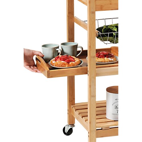 Kesper 25776 Küchenwagen mit Arbeitsplatte, 81 x 48 x 38 cm