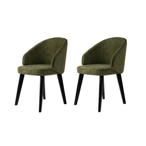 Set de scaune de sufragerie Bentley Green andBlack, 2 buc.