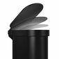 Simplehuman Ovális pedálos szemetes rozsdamentesacél kerettel Slim 45 l, fekete