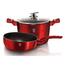 Set veselă 3 piese Berlinger Haus BurgundyMetallic Line, cu capac de strecurare
