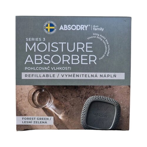 Everbrand Moisture Absorber Absodry Duo családizsák 3-sorozat, 30 m3-ig, erdőzöld