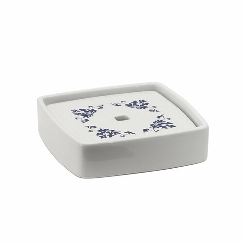 GEDY CX1189 Cixi álló szappantartó, porcelán, fehér/kék akciós termékkép 1
