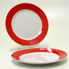 Plytký tanier FUN NEW RED, 6 ks, biela + červená
