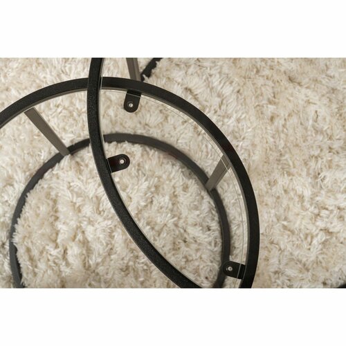 Súprava konferenčných stolíkov Aurum Black 60 cm, 2 ks