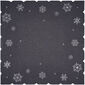 Hópehely karácsonyi abrosz sötétszürke, 85 x 85 cm