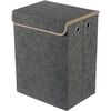 Autronic Cutie de depozitare din material textilcu capac 38 × 28 × 50 cm, gri