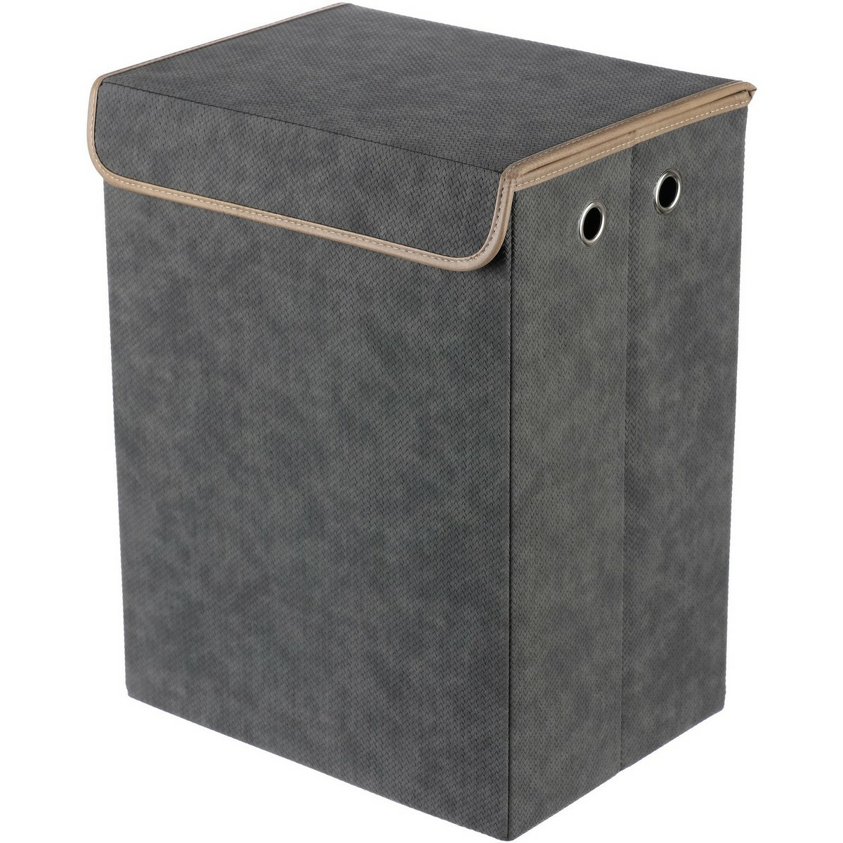 Autronic Látkový úložný box s vekom 38 × 28 × 50 cm, sivá