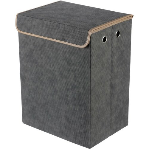 Autronic Cutie de depozitare din material textilcu capac 38 × 28 × 50 cm, gri