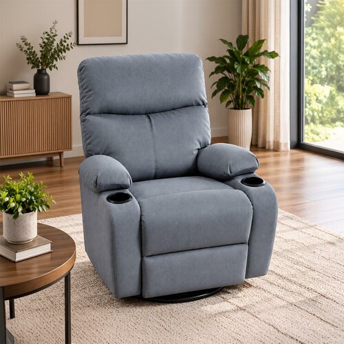 Relaxační polohovatelné křeslo LOUNGE, šedá