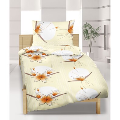 Lenjerie pat 1pers. Orhidee, din bumbac, 140 x 200 cm, 70 x 90