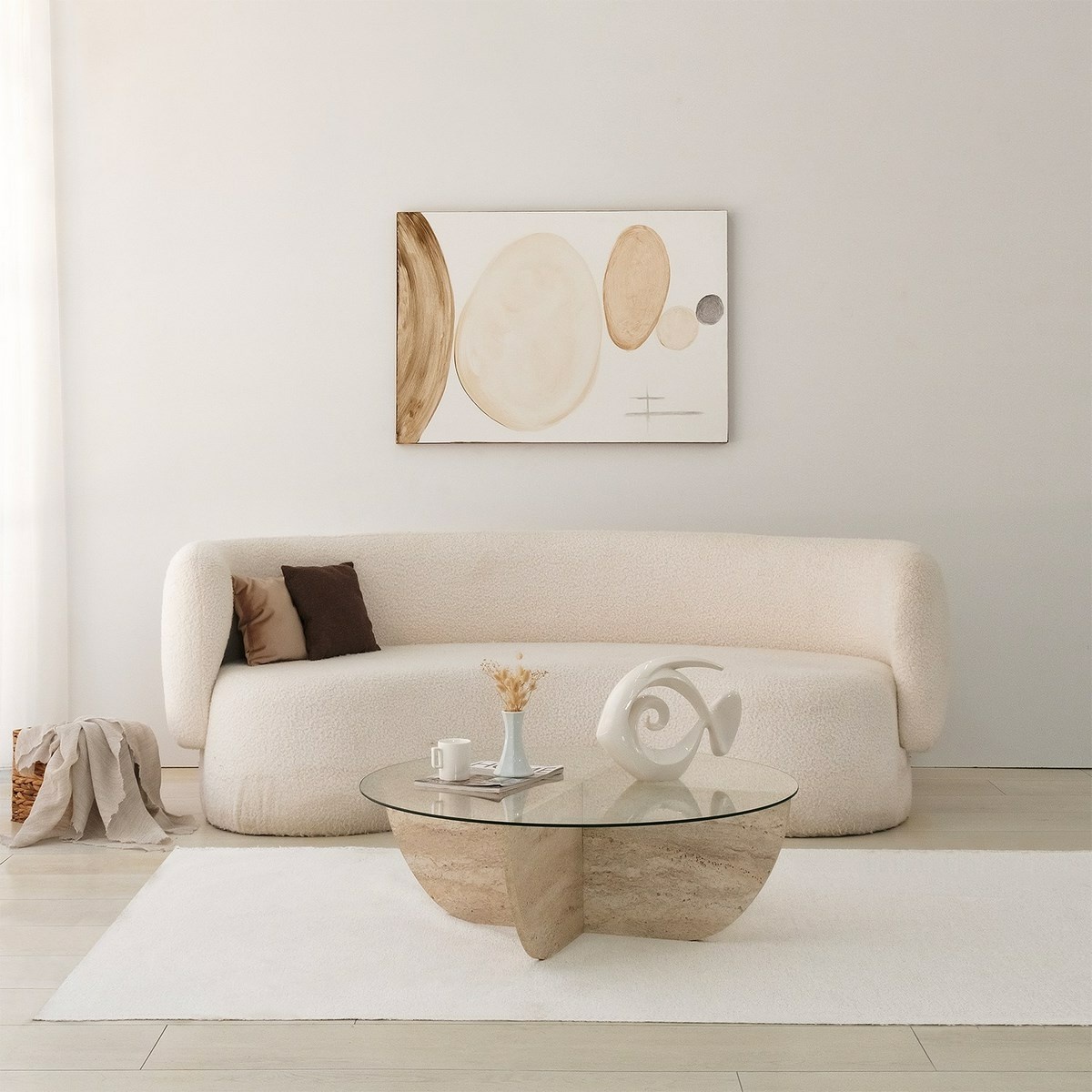 Konferenčný stolík Lily Travertine
