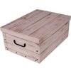 Cutie de depozitare cu capac Wood, albă, 51 x 37 x24 cm
