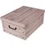 Cutie de depozitare cu capac Wood, albă, 51 x 37 x24 cm