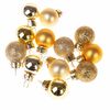 Set of 12 Christmas glass decorations, gold