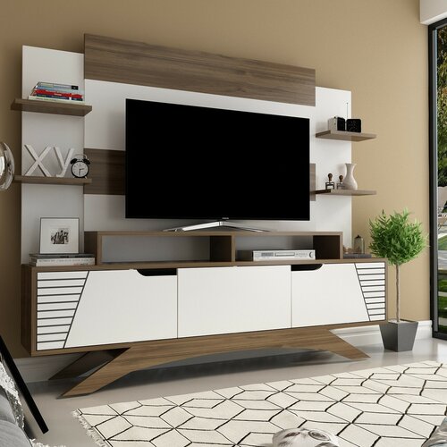 Ansamblu mobilier TV Deparo Walnut and White