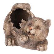 Obal na květiny Kočka, 21 x 12 x 13 cm, polyresin