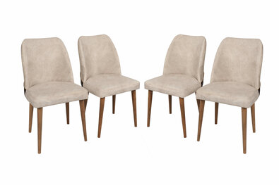 Nova Cream and Walnut étkezőszék szett, 4 db
