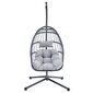 Autronic Fotoliu suspendat, metal, polyrattan,gri, AZ-V 1269GREY