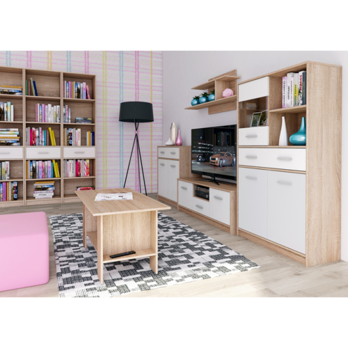 Dulap TEYO 2D1W1S, alb