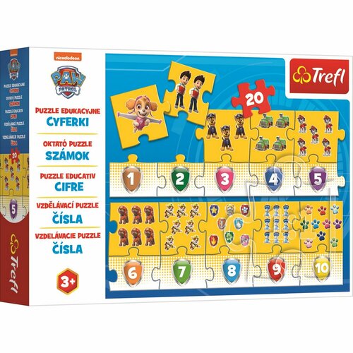 Trefl Puzzle edukacyjne Liczby Paw Patrol , 20elementów