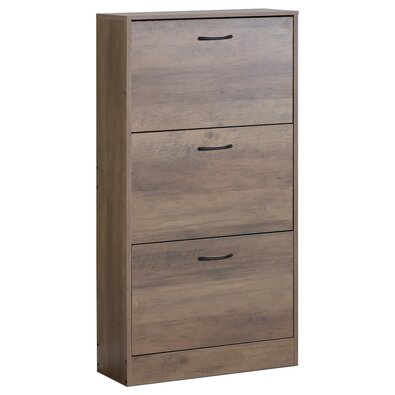 Szafka na buty z przegródkami G1016 ELM, drewno wiązowe