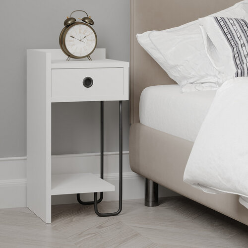 Stolik nocny Sirius Left White 2