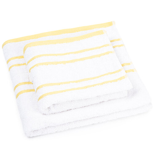 Sada ručníku a osušky Snow žlutá, 50 x 100 cm, 70 x 140 cm