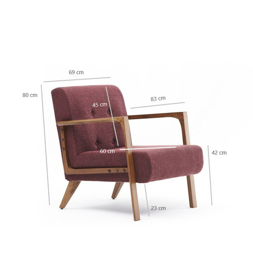 Sessel Kemer Claret Red