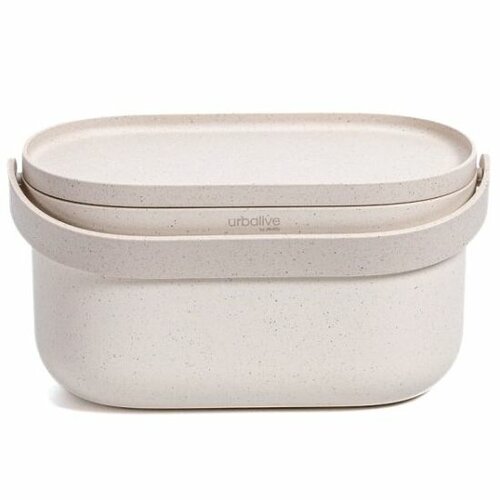 Plastia Posoda za biološki odpad brez okvirja invrečk, bež z kavno usedlino, 4 l