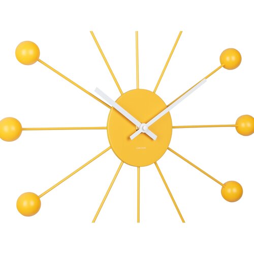 Karlsson 5977BY designové nástěnné hodinyžlutá, pr. 40 cm