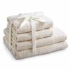 AmeliaHome Komplet ręczników Amari ecru, 2 szt. 50 x 100 cm, 2 szt. 70 x 140 cm