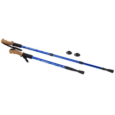 Nordic walking hole with cork handle, blue