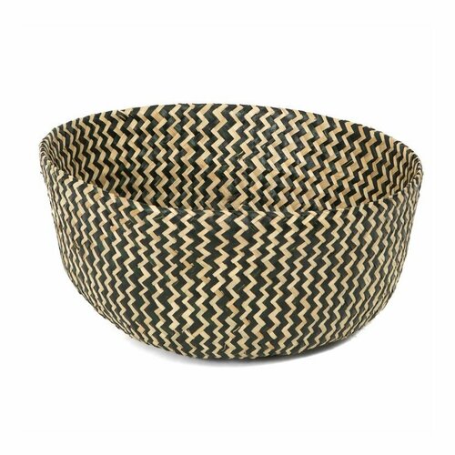 Compactor Pletený úložný košík z mořské trávyBelly, 35 x 32 cm, črna