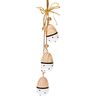 Les egg-shaped wooden ornaments with dots, 3 pcs