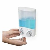 Compactor Dávkovač mydla/šampónu DUO 2x 310 ml, biela