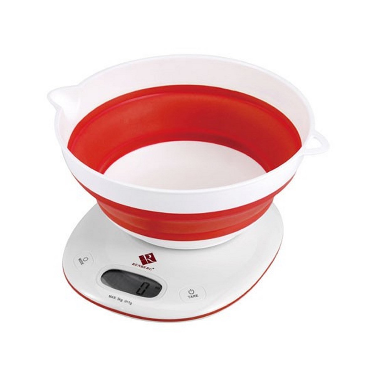 Renberg digitálna kuchynská váha červená,