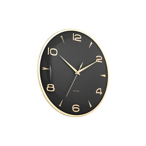 Karlsson 6017BK dizájner falióra, fekete, átmérő:40 cm