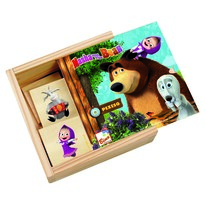 Memo în cutie Bino Masha și ursul, 12 x 5 x 10 cm Memo în cutie Bino Masha și ursul, 12 x 5 x 10 cm