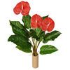 Sztuczne anturium z kwiatem czerwony, 65 cm