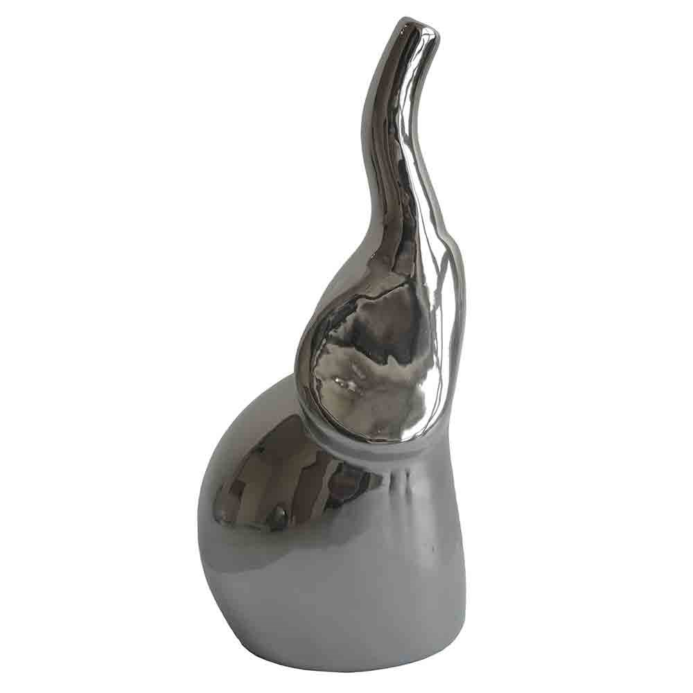 StarDeco Dekoratívny Slon strieborná, 24,5 cm